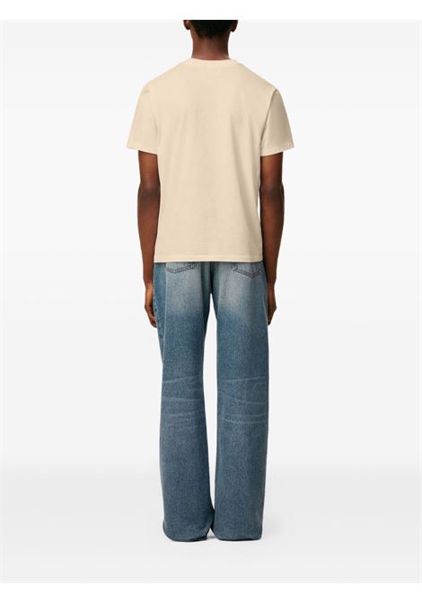 contrasted adc t-shirt unisex cream AMI PARIS | HTS346.724229